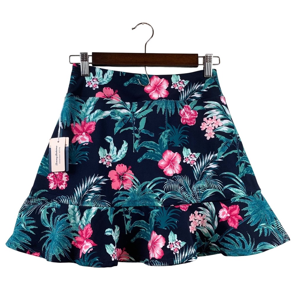 Tommy Bahama Everyday Active Skort Womens XS Navy Tropical Floral UPF 50 Skirt - Picture 2 of 10